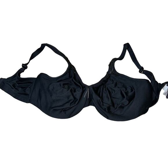 Wacoal bra 38 DD black lace underwire no padding satin inside pocket for padding - Picture 1 of 4